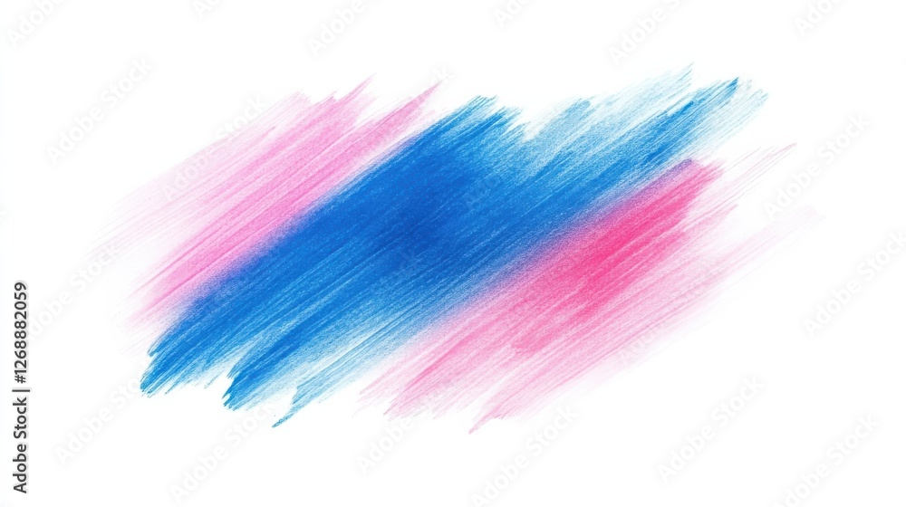 Poster soft pencil strokes create a pastel pink gradient blending harmoniously with subtle blue hues on a c