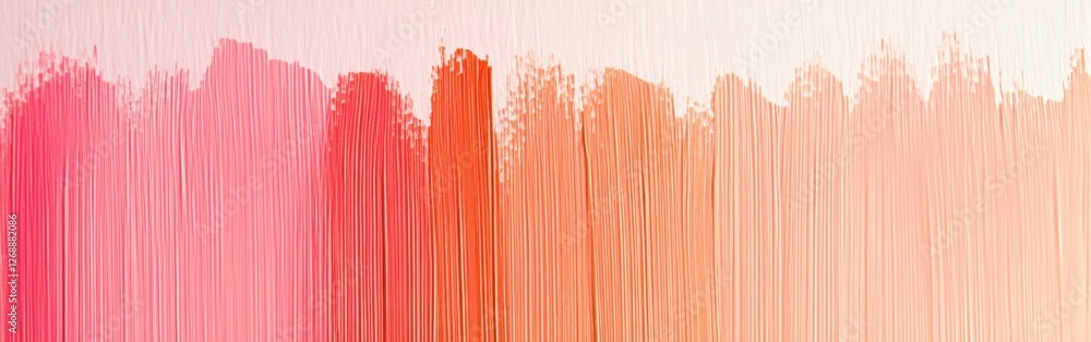 Poster soft pencil strokes create a beautiful gradient transitioning from warm red to gentle pink tones