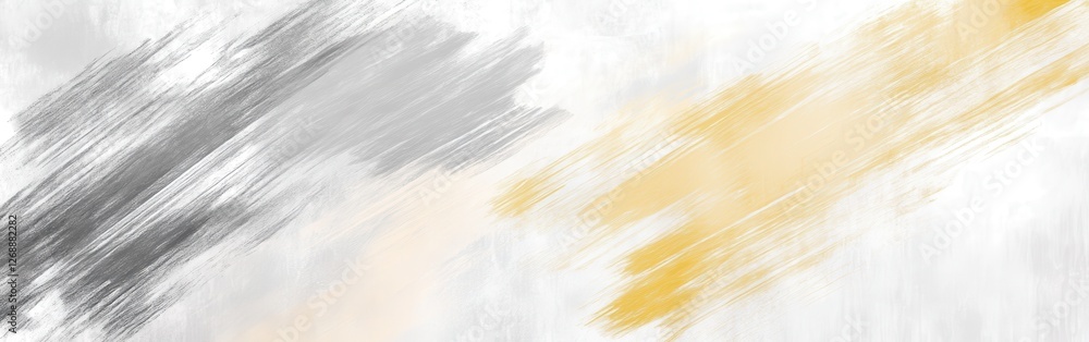 Fototapete soft overlapping pencil strokes create a dynamic interplay of gray and yellow hues against a light b