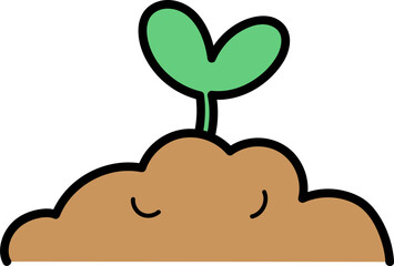 봄 새싹 일러스트