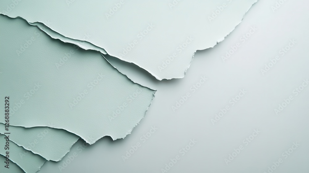 Aufkleber minimalist pencil strokes create a serene gradient on textured paper in soft green and white tones a