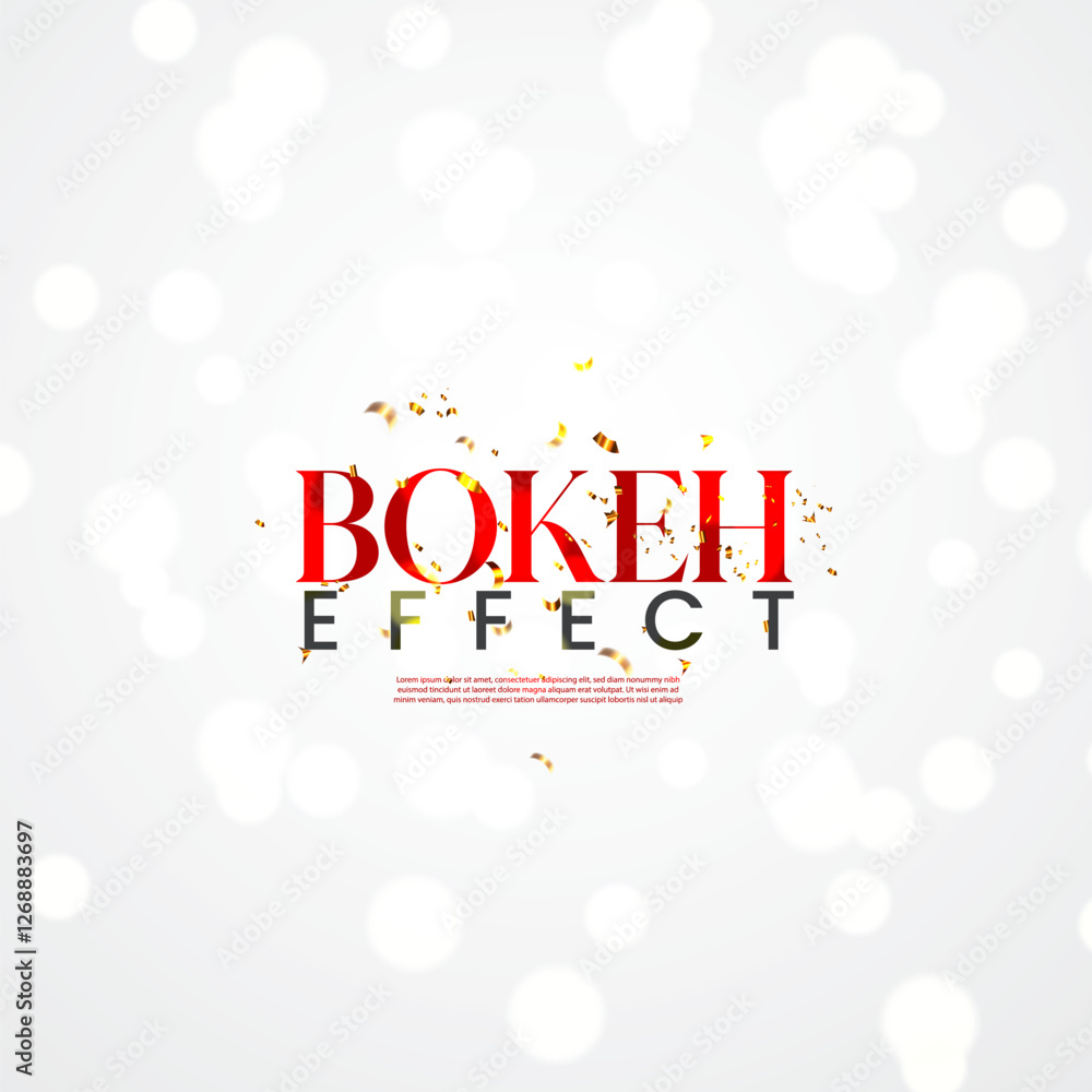 Poster white bokeh effect for even poster design or background design. blur bokeh effect vector art on an i