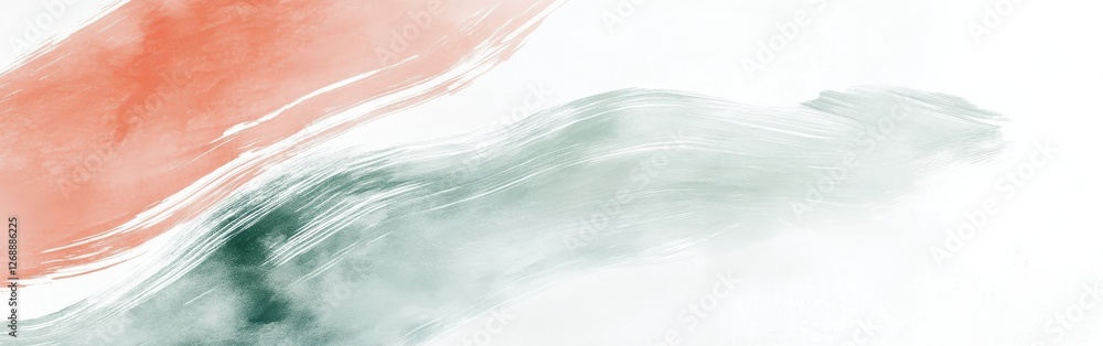 Poster delicate abstract design featuring soft brush strokes in muted colors on a white background