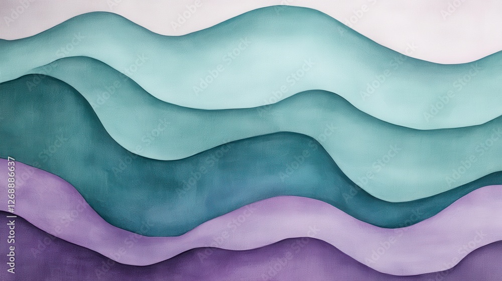 Poster Gradient formation of abstract pencil strokes showcasing soft curves in cool tones with subtle transitions through layered textures