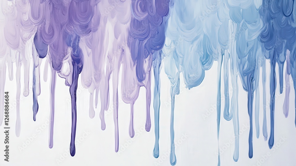 Aufkleber dynamic abstract pencil strokes create a serene natural design with flowing colors in shades of purp