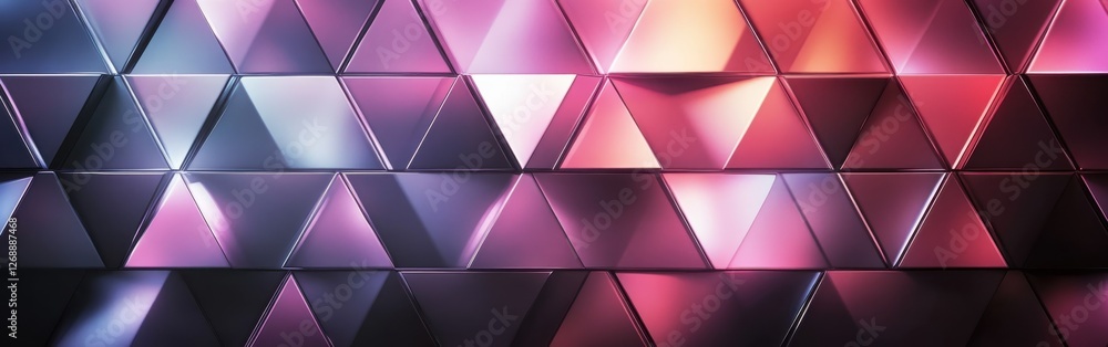 Poster Vibrant geometric patterns create a dynamic abstract background of modern design elements in various shades