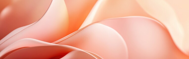 Elegant abstract monochromatic design in muted peach tones showcasing delicate textures and soft curves