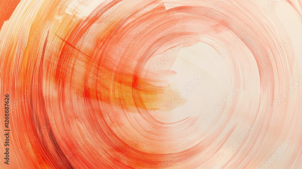 Fototapete Circular abstract strokes create a vibrant dynamic visual effect with warm tones blending into each other