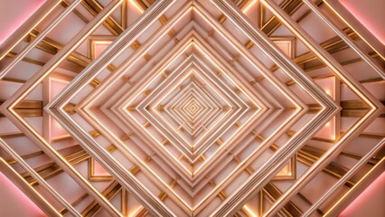 Abstract Geometric Pattern, Architectural Interior, Background Wallpaper