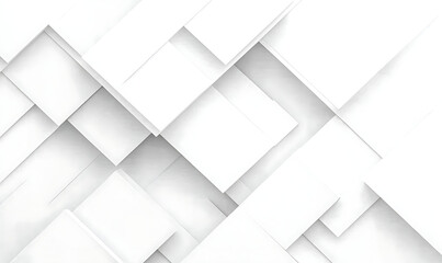 White background with texture pattern, layered geometric triangle shapes, white and grey glossy squares abstract tech 