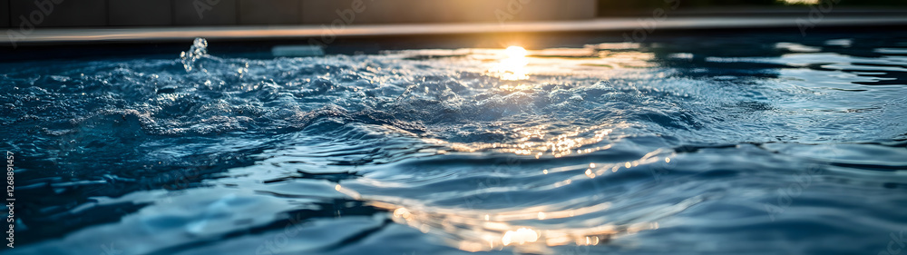 Leinwandbilder breathtaking sunset reflection on the calm serene ocean waves creating a mesmerizing and enchanting 