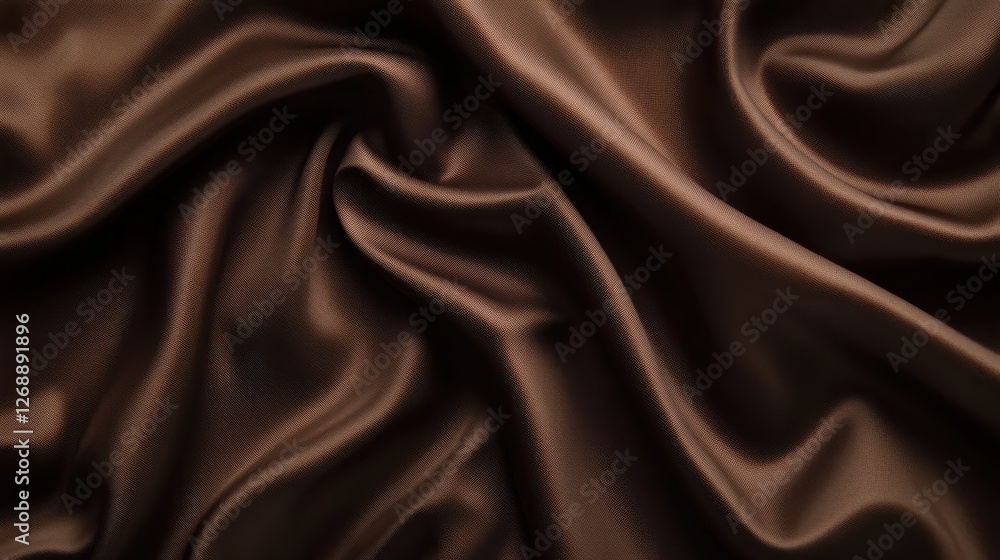 Poster deep chocolate brown fabric with warm texture creates an inviting and luxurious atmosphere for vario