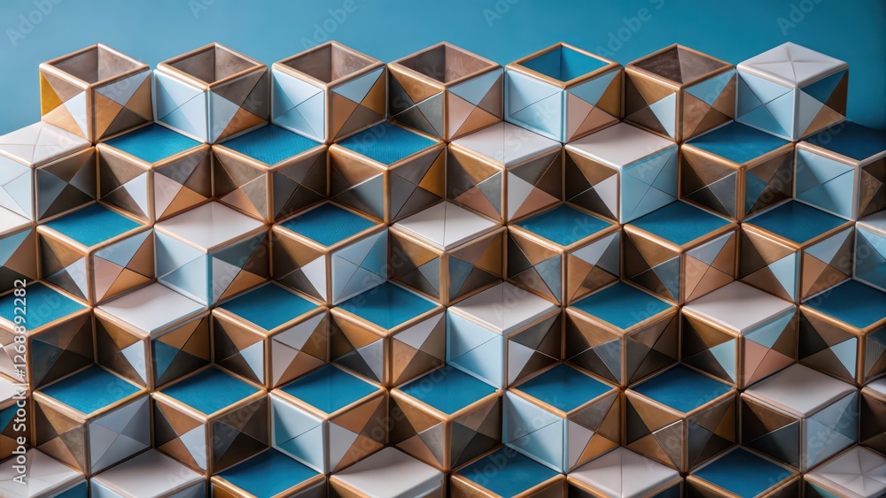 Poster abstract geometric cube pattern background