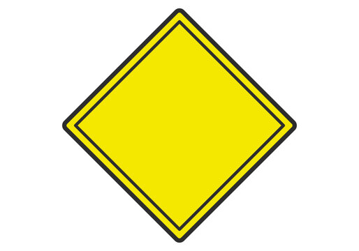 Icono de rombo amarillo de se&ntilde;al vac&iacute;o