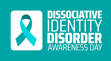 Dissociative Identity Disorder Awareness Day background banner or poster design template. observed every year in March. Holiday concept. Use to any Template, card, poster, placard, template.