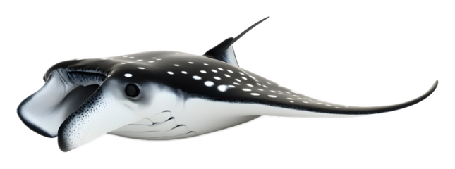 Manta ray on a transparent background. isolated background.