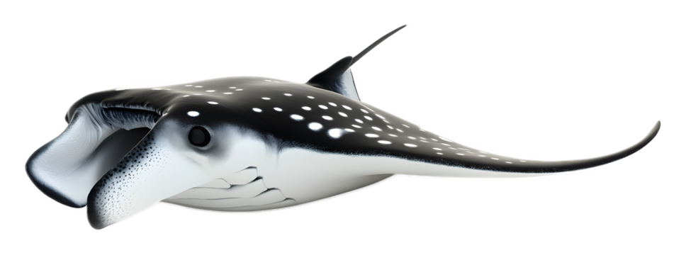 Manta ray on a transparent background. isolated background.