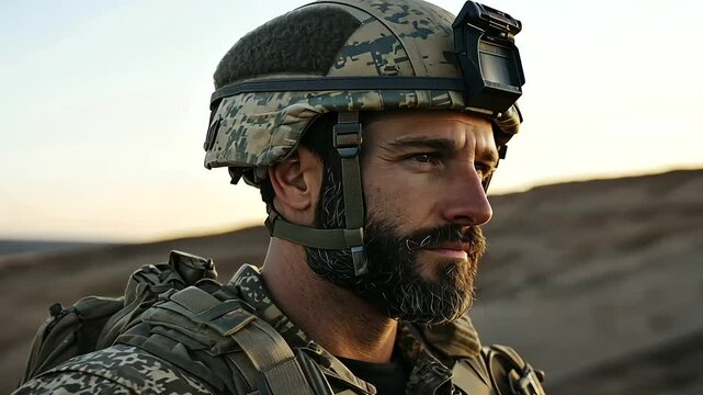 AUSA flag patch on military uniform of deployed servicemember