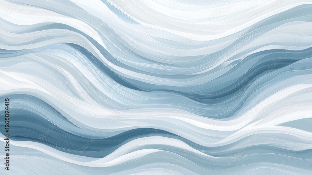 Poster soft pencil strokes create a calming backdrop with uneven edges in shades of blue and white