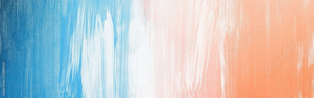 Leinwandbilder soft pencil strokes create a gradient transitioning from blue to white and orange in an artistic dis