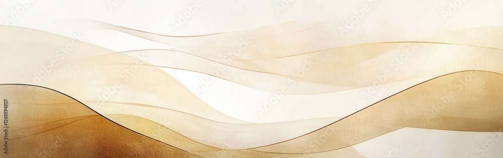 Poster muted amber gradient captures soft pencil strokes flowing smoothly across a light background
