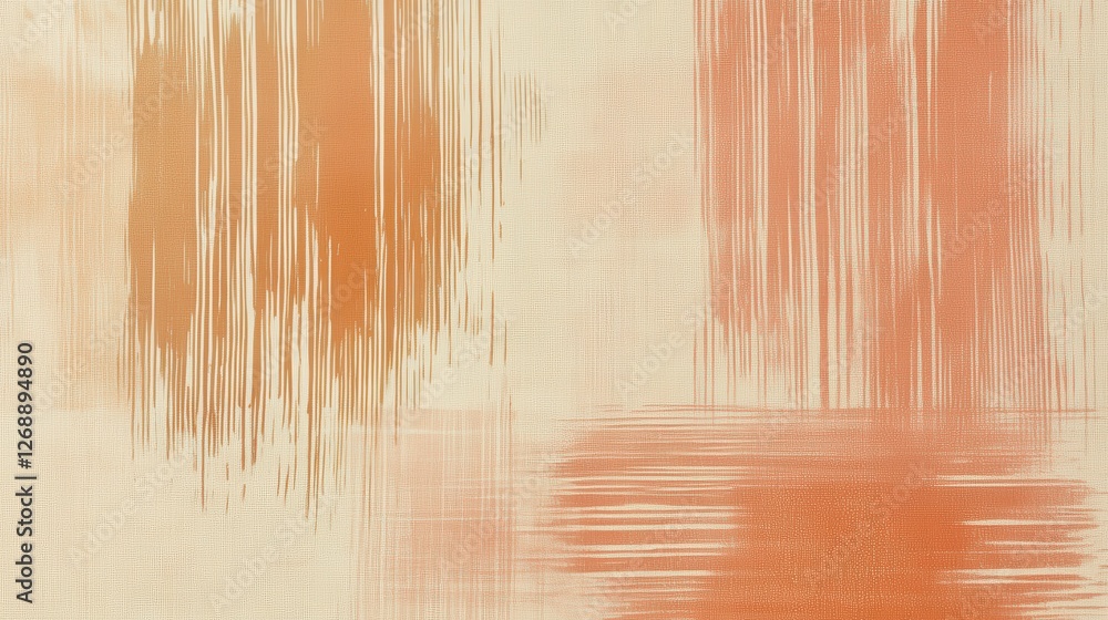 Fototapete Soft pencil strokes create a serene abstract pattern in warm muted tones evocative of tranquility and artistic expression