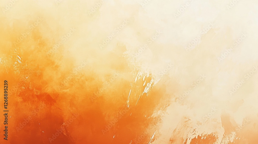 Poster soft brush marks create a calming pastel amber background with subtle texture and warmth in an abstr