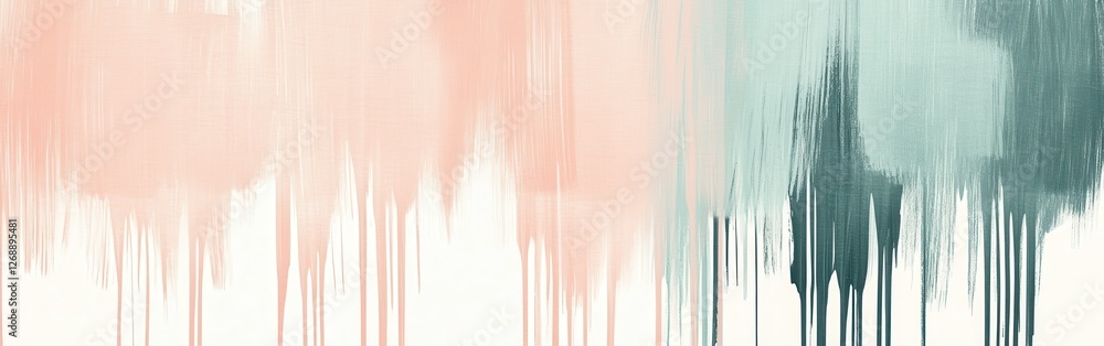 Poster Gradient of minimalist pencil strokes in soft hues creating a serene artistic atmosphere in an abstract format