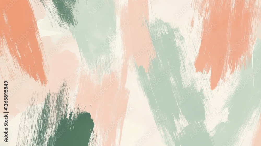 Aufkleber minimalist pencil strokes create dynamic jagged patterns in soothing pastel colors on a textured can