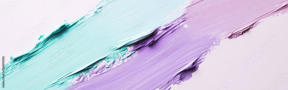 Poster Minimalist pastel strokes create an abstract mood with subtle tones and texture on a smooth canvas surface