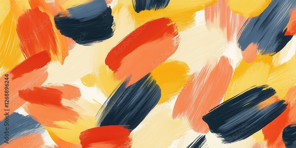 Aufkleber vibrant textured pattern featuring bold brush strokes in warm and cool colors for dynamic design ins