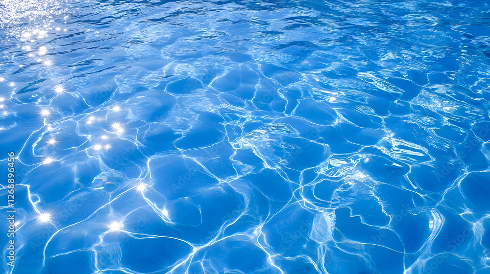 Aufkleber breathtaking view of a crystal clear swimming pool filled with shimmering blue water its surface ref