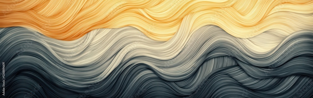 Fototapete elegant gradient of pencil strokes blending warm and cool tones with rhythmic texture creating a sub