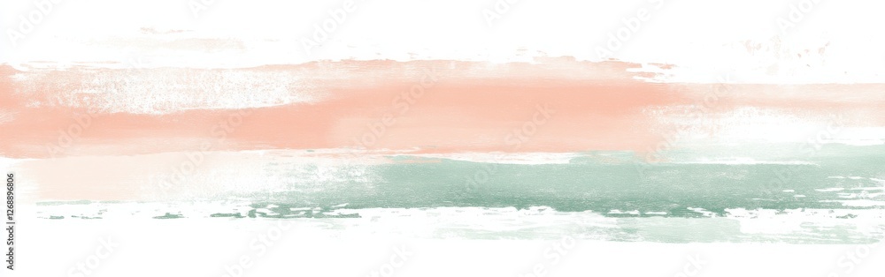 Aufkleber elegant pastel peach and mint horizontal lines create a serene and calming background for any creati