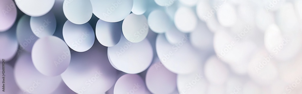 Aufkleber Abstract gradients in pastel gray and lavender create a serene visual experience with soft color transitions and circular forms