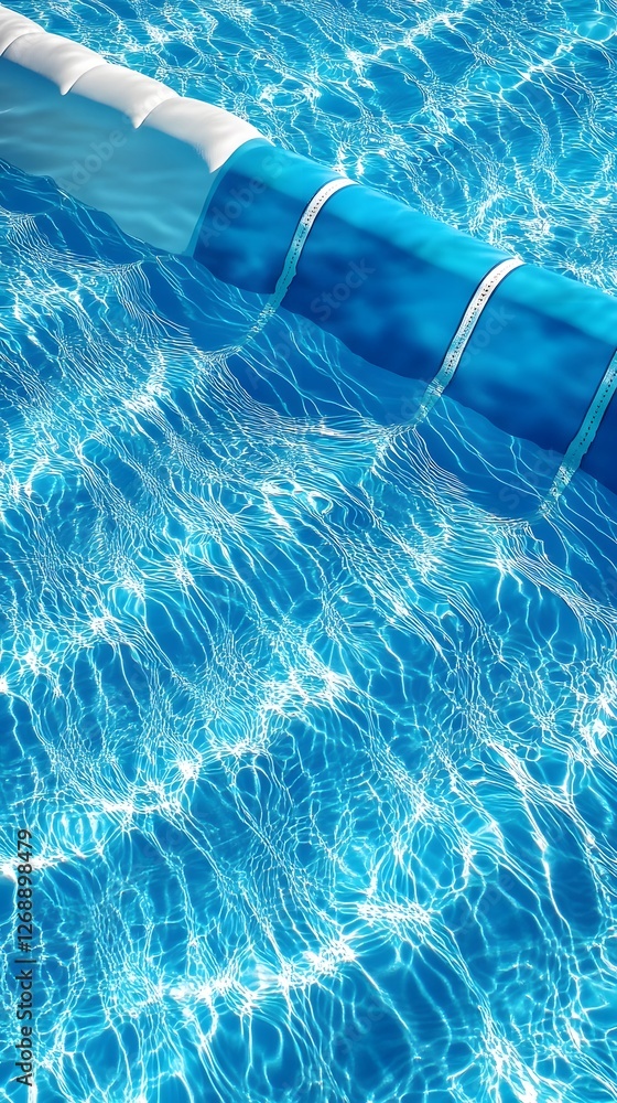 Poster Breathtaking view of a tranquil azure blue water pool with mesmerizing ripple reflections creating a serene and rejuvenating atmosphere for the ultimate relaxation and escape experience  This idyllic