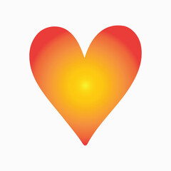 Hand drawn heart love vector illustration design background