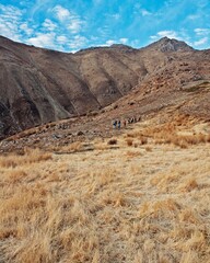 
A view of a mountain landscape