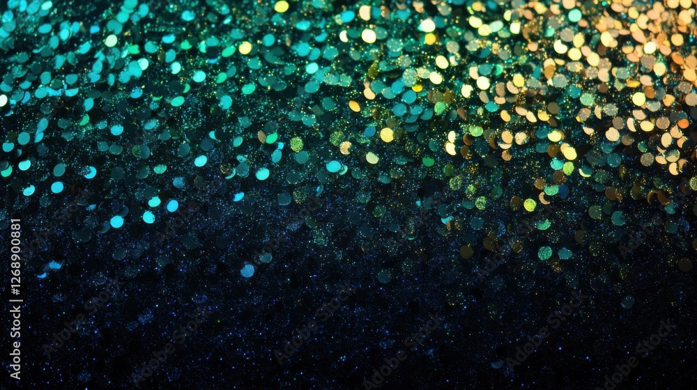Aufkleber bright blue abstract background with binary code, dots, and a wintery glow