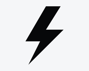 Electricity Thunder Bolt Electric Zap Charge Energy Shock Lighting Shocking Static Charging Black White Icon Sign Symbol Graphic Illustration Vector