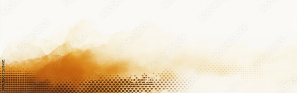 Poster halftone gradient in mustard yellow creating a subtle texture with artistic depth and visual interes