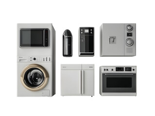 House appliances on transparent background.