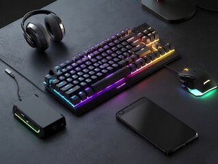 RGBライティングが輝くゲーミングデバイスのセットアップ | Gaming Setup with RGB Lighting Devices