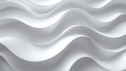 Obraz premium Stylish and modern minimalist seamless white wave texture pattern background with monochromatic color scheme. Abstract White Wave Forms background