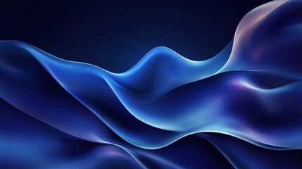 Obraz premium Soft waves of blue silk texture create a smooth, flowing backdrop