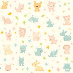Obraz premium A_cute_hand-drawn_seamless_pattern