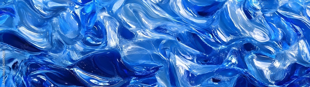 Fototapete captivating abstract background showcasing mesmerizing swirls and waves of vivid blue fluid creating