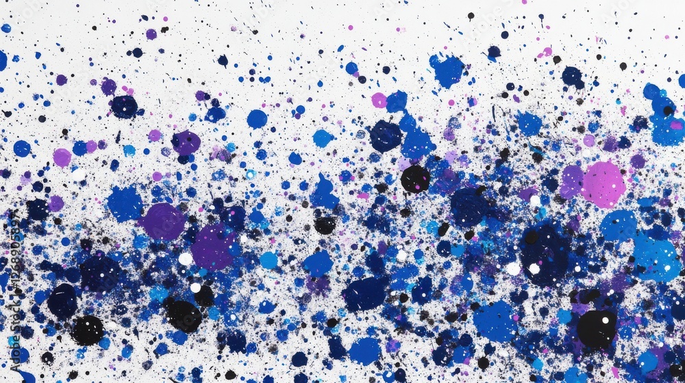 Poster blue abstract background with dots and water-inspired patterns