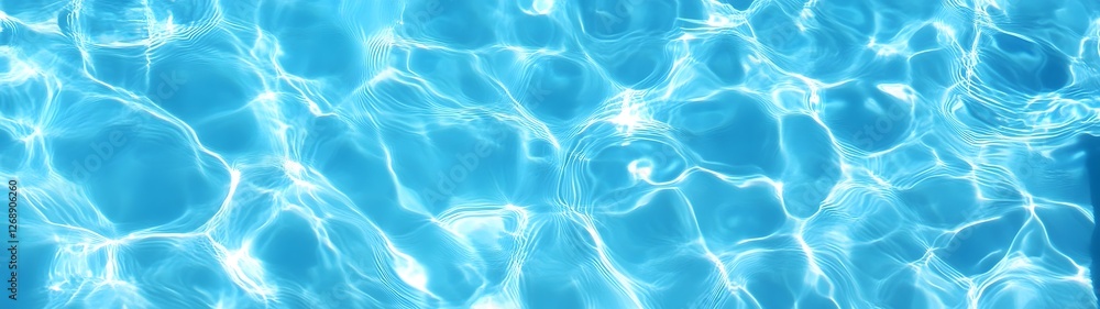 Leinwandbilder captivating image of crystal clear underwater ripples and waves in a tranquil blue swimming pool cre