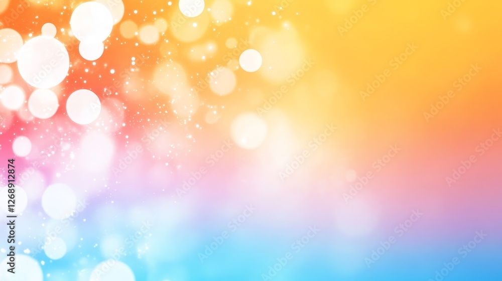Poster colorful abstract background with vibrant bokeh effects and a smooth gradient, ideal for design